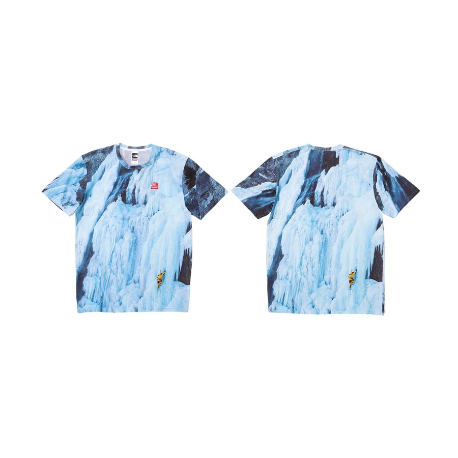 Details on Supreme The North Face Ice Climb Tee from spring summer
                                            2021 (Price is $78)