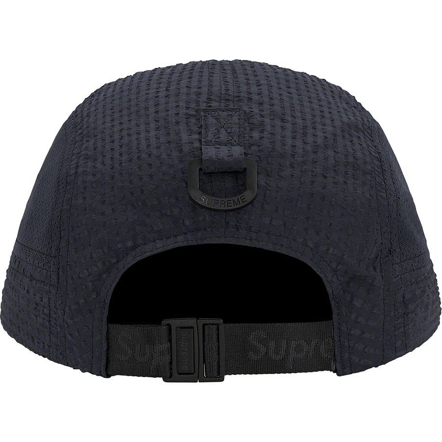 Details on Mesh Seersucker Camp Cap Black from spring summer
                                                    2021 (Price is $48)