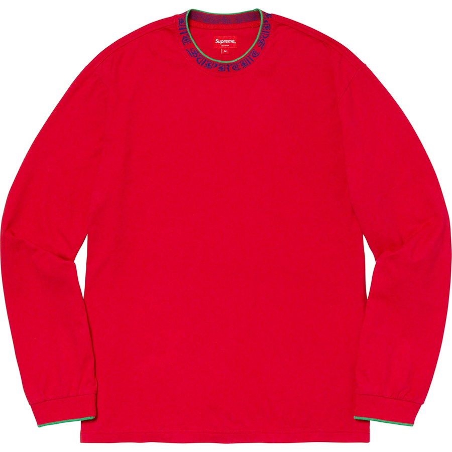 Details on Old English Collar Logo L S Top Red from spring summer
                                                    2021 (Price is $88)