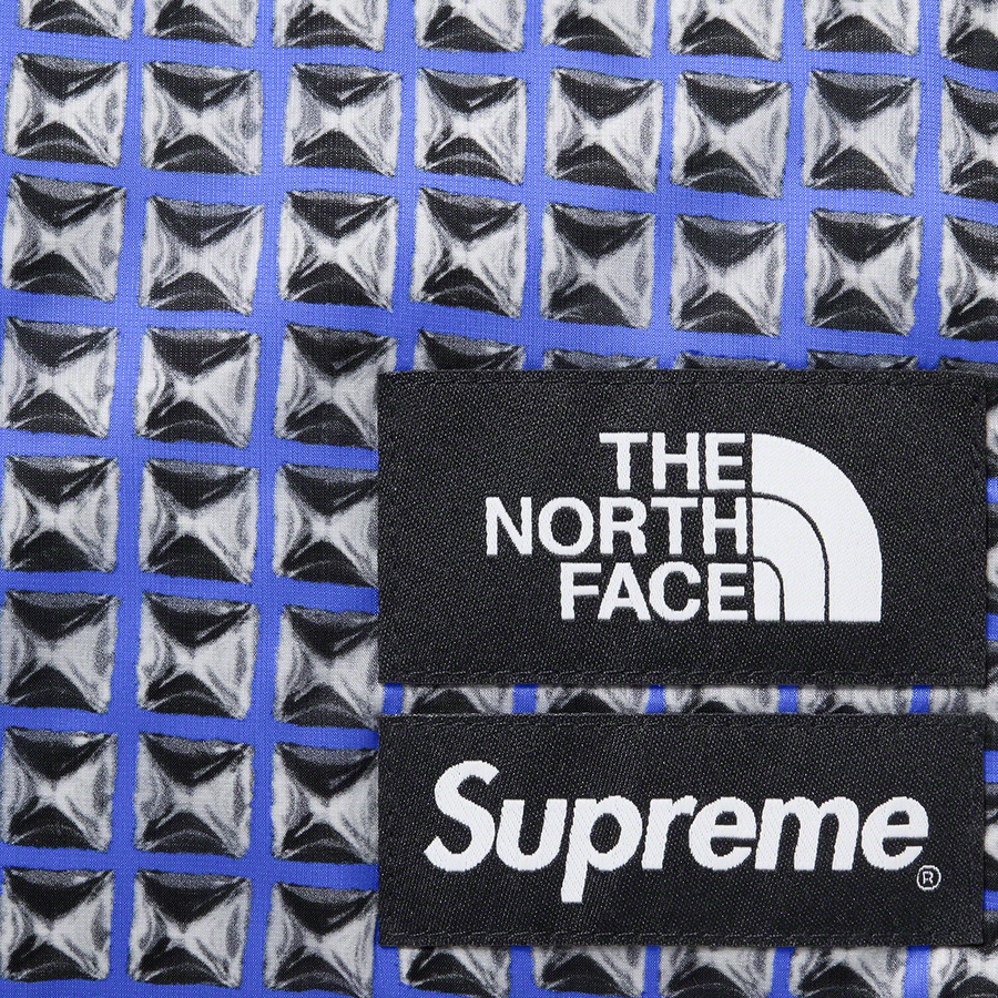 Details on Supreme The North Face Studded Nuptse Pant Royal from spring summer
                                                    2021 (Price is $228)