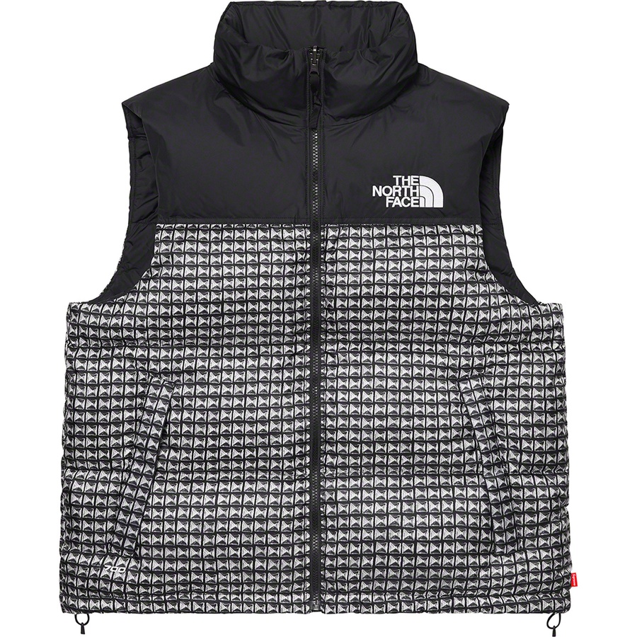 Details on Supreme The North Face Studded Nuptse Vest Black from spring summer
                                                    2021 (Price is $248)