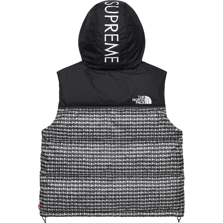 Details on Supreme The North Face Studded Nuptse Vest Black from spring summer
                                                    2021 (Price is $248)