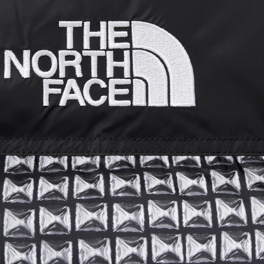 Details on Supreme The North Face Studded Nuptse Jacket Black from spring summer
                                                    2021 (Price is $398)