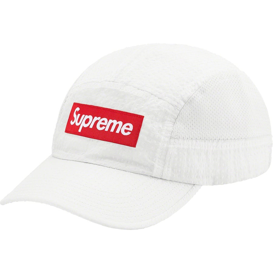 Details on Mesh Seersucker Camp Cap White from spring summer
                                                    2021 (Price is $48)