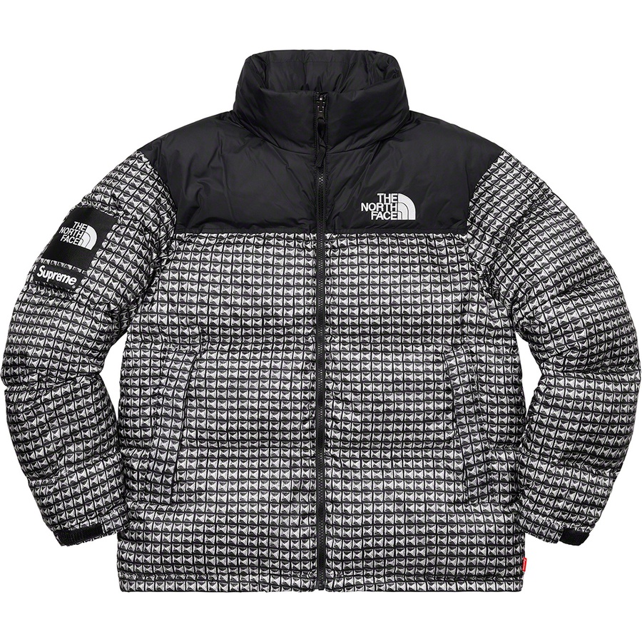 Details on Supreme The North Face Studded Nuptse Jacket Black from spring summer
                                                    2021 (Price is $398)