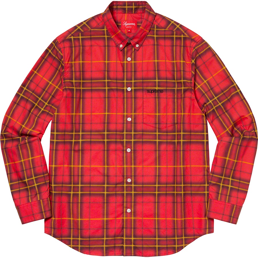 Supreme Spray Tartan Shirt (SS21) - Red - $138