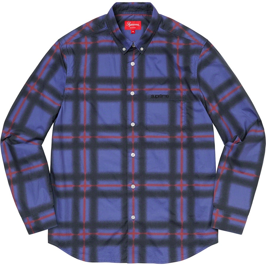 Details on Spray Tartan Shirt Blue from spring summer
                                                    2021 (Price is $138)