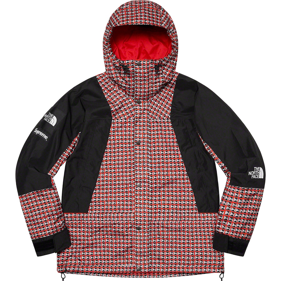 Details on Supreme The North Face Studded Mountain Light Jacket Red from spring summer
                                                    2021 (Price is $388)
