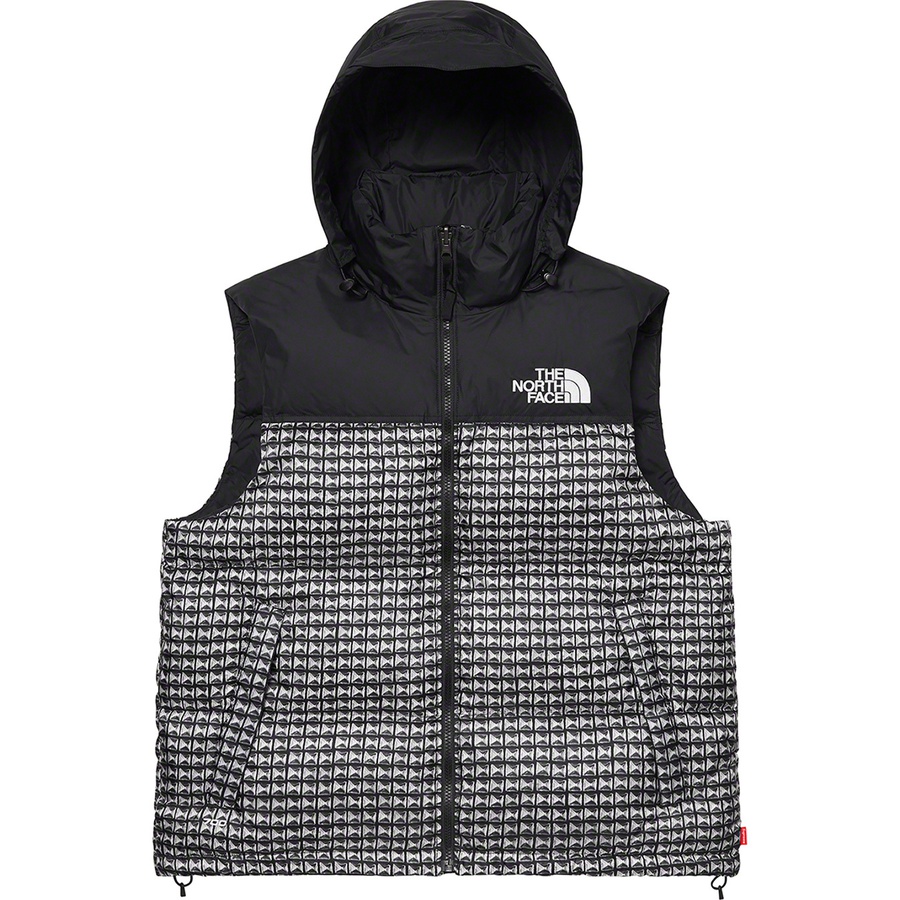 Details on Supreme The North Face Studded Nuptse Vest Black from spring summer
                                                    2021 (Price is $248)