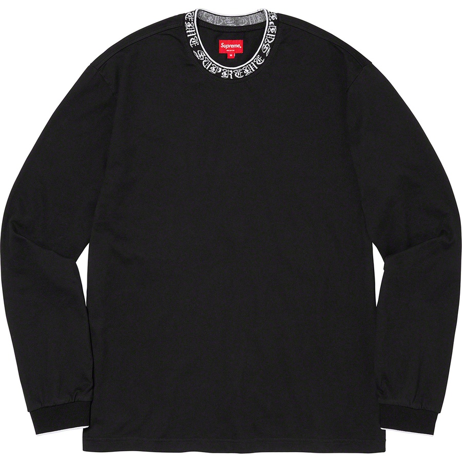 Details on Old English Collar Logo L S Top Black from spring summer
                                                    2021 (Price is $88)