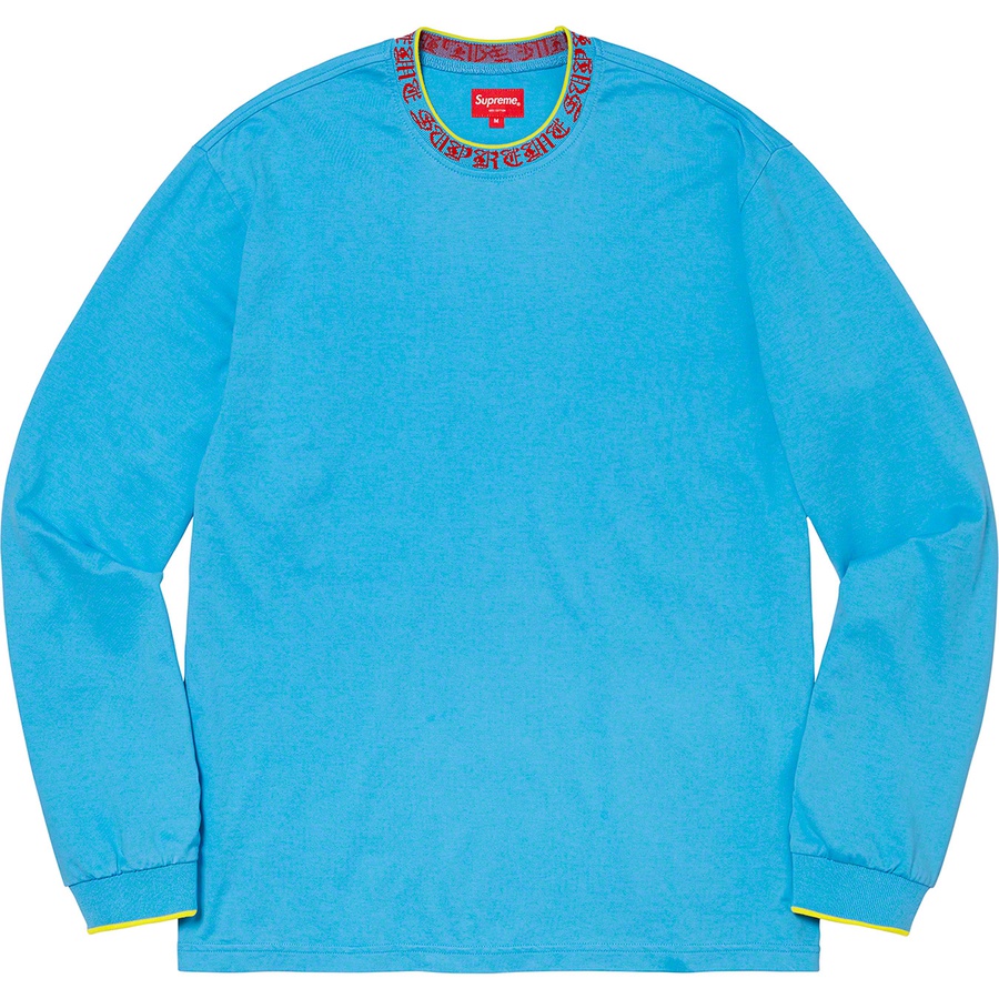 Details on Old English Collar Logo L S Top Cyan from spring summer
                                                    2021 (Price is $88)