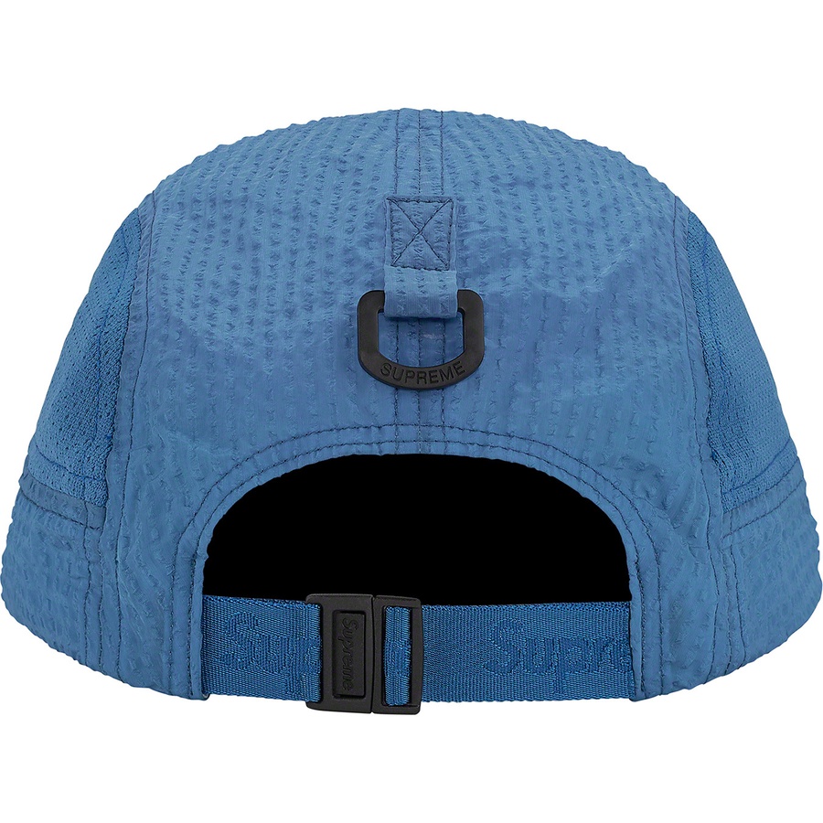 Details on Mesh Seersucker Camp Cap Blue from spring summer
                                                    2021 (Price is $48)