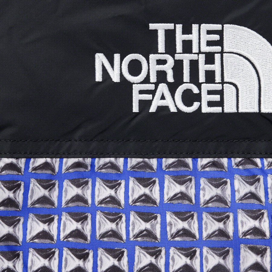 Details on Supreme The North Face Studded Nuptse Vest Royal from spring summer
                                                    2021 (Price is $248)