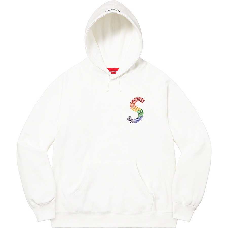 Details on Swarovski S Logo Hooded Sweatshirt White from spring summer
                                                    2021 (Price is $298)