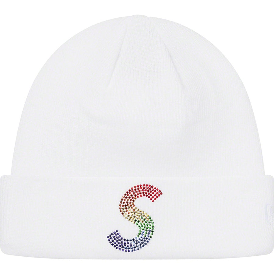 Details on New Era Swarovski S Logo Beanie White from spring summer
                                                    2021 (Price is $88)