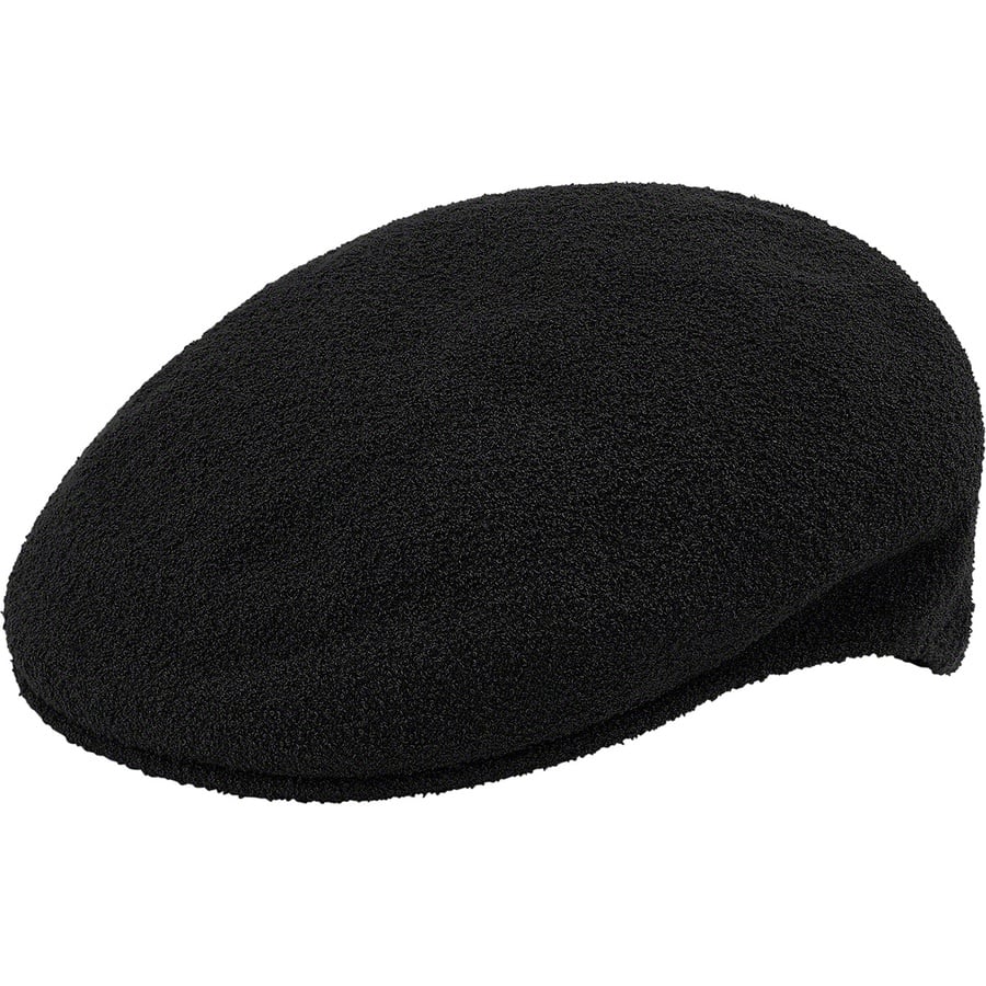 Details on Supreme Kangol Bermuda 504 Hat Black from spring summer 2021 (Price is $68)