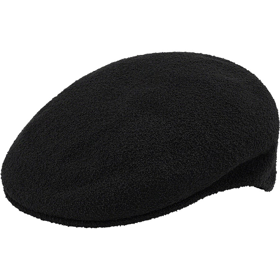 Details on Supreme Kangol Bermuda 504 Hat Black from spring summer
                                                    2021 (Price is $68)