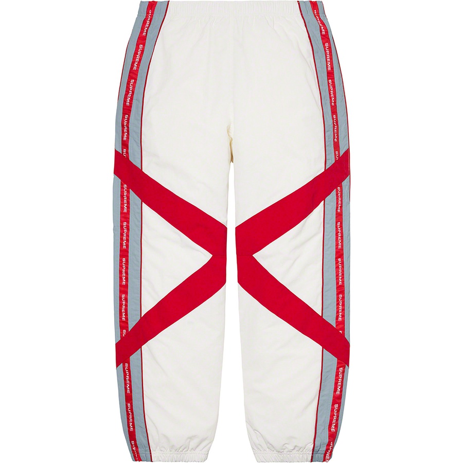 Details on Cross Paneled Track Pant White from spring summer
                                                    2021 (Price is $138)