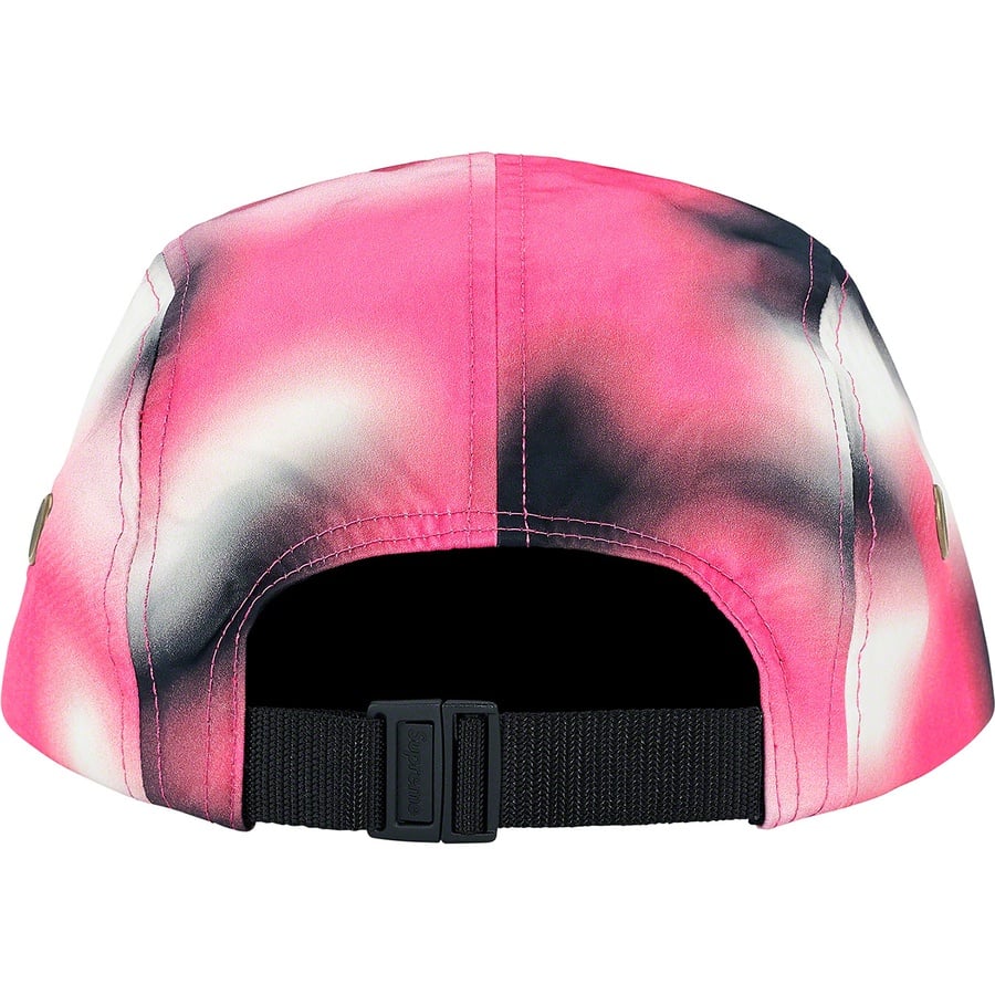 Details on Washed Satin Camo Camp Cap Pink Camo from spring summer
                                                    2021 (Price is $54)