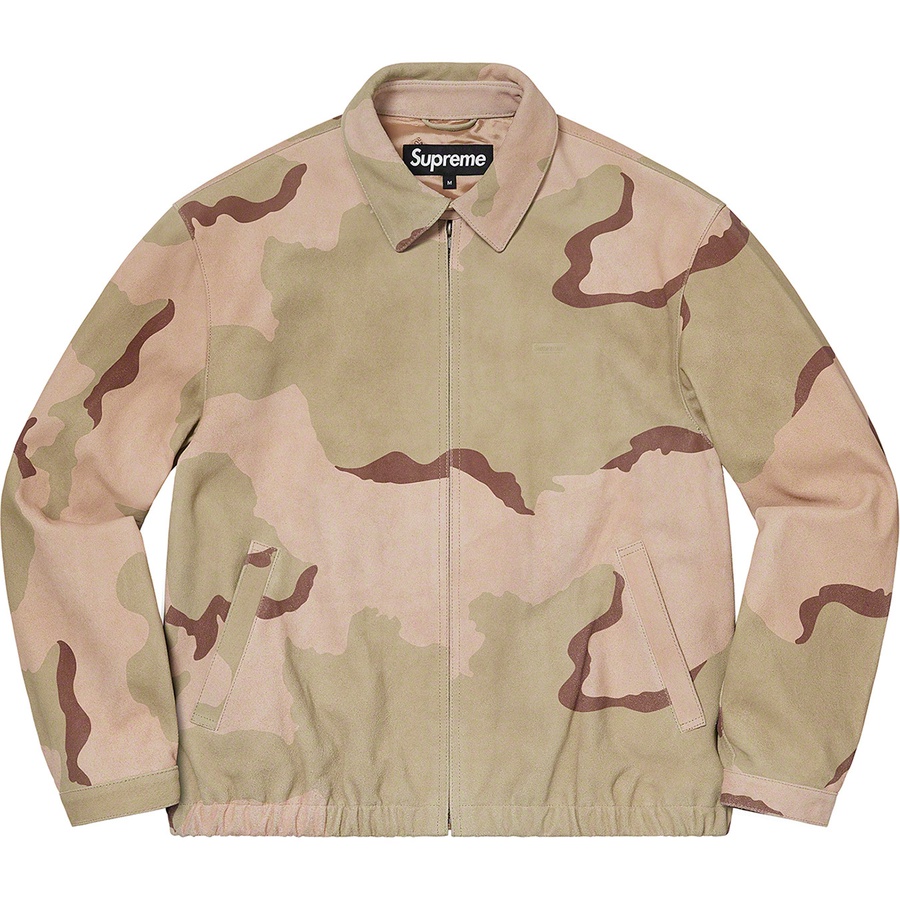 Details on Suede Harrington Jacket Desert Camo from spring summer
                                                    2021 (Price is $498)