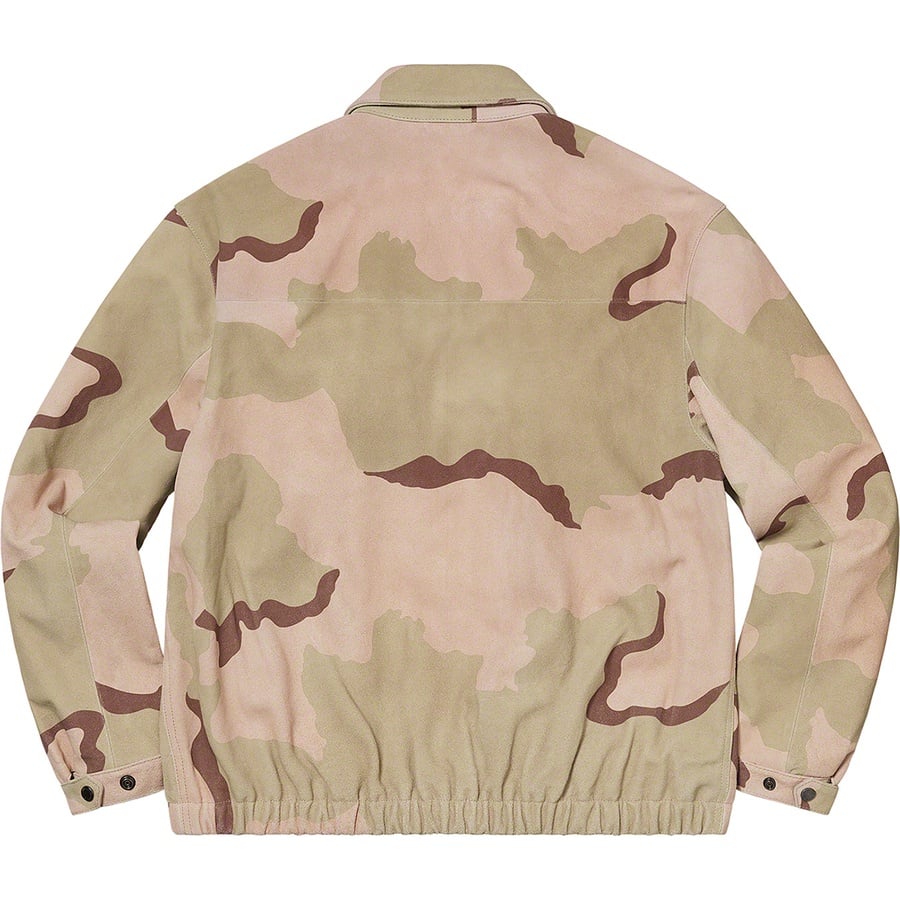 Details on Suede Harrington Jacket Desert Camo from spring summer
                                                    2021 (Price is $498)