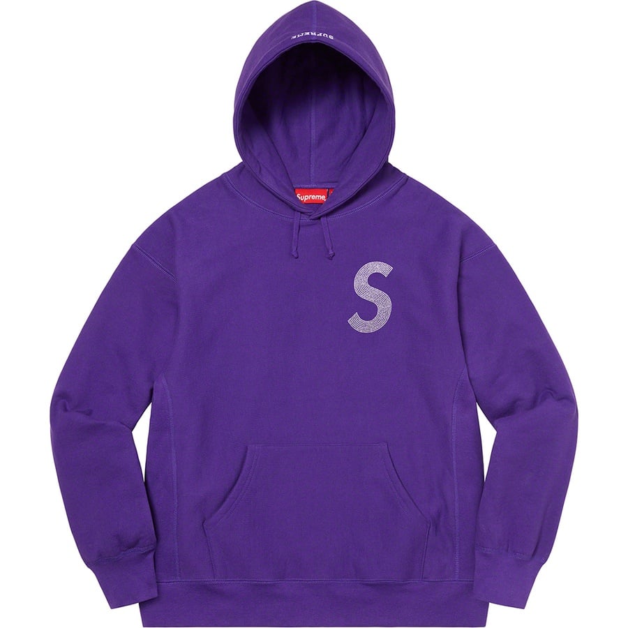Details on Swarovski S Logo Hooded Sweatshirt Purple from spring summer
                                                    2021 (Price is $298)