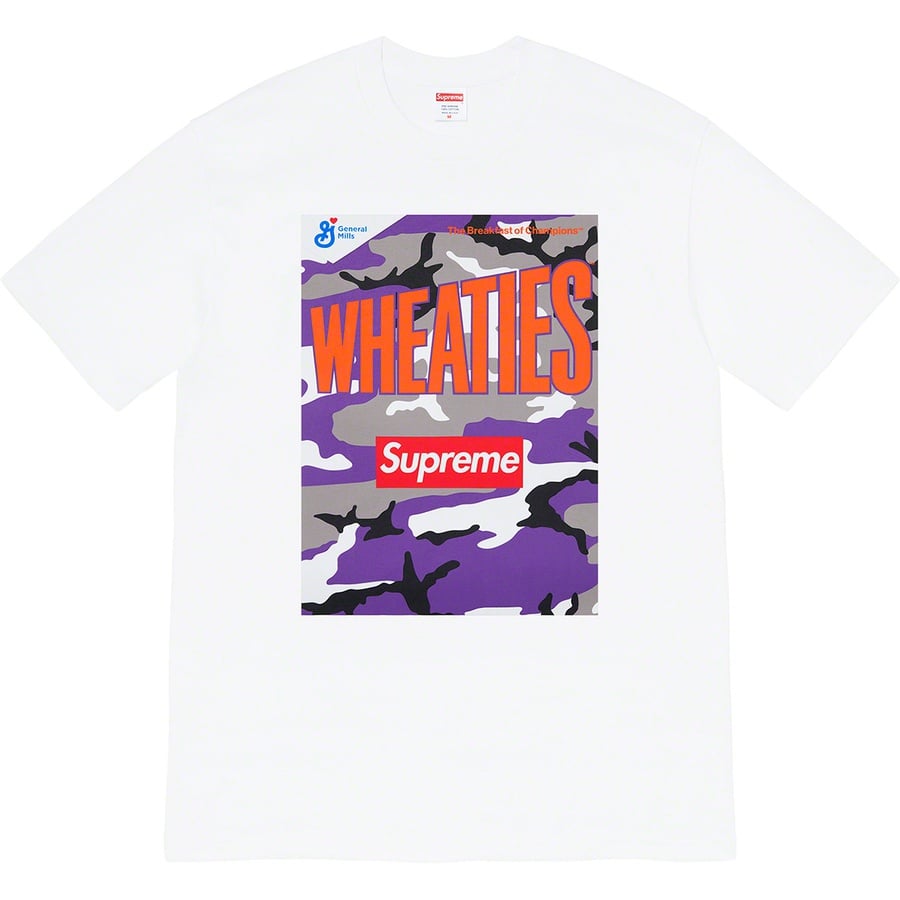 Details on Supreme Wheaties Tee from spring summer
                                            2021 (Price is $48)