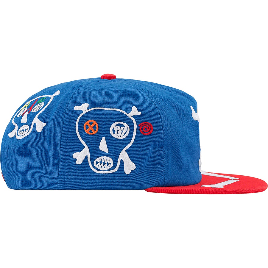 Details on Clayton Patterson Supreme Skulls 5-Panel Royal from spring summer 2021 (Price is $48)