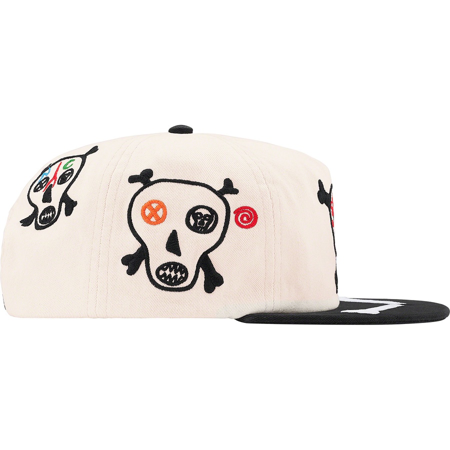 Details on Clayton Patterson Supreme Skulls 5-Panel Stone from spring summer 2021 (Price is $48)