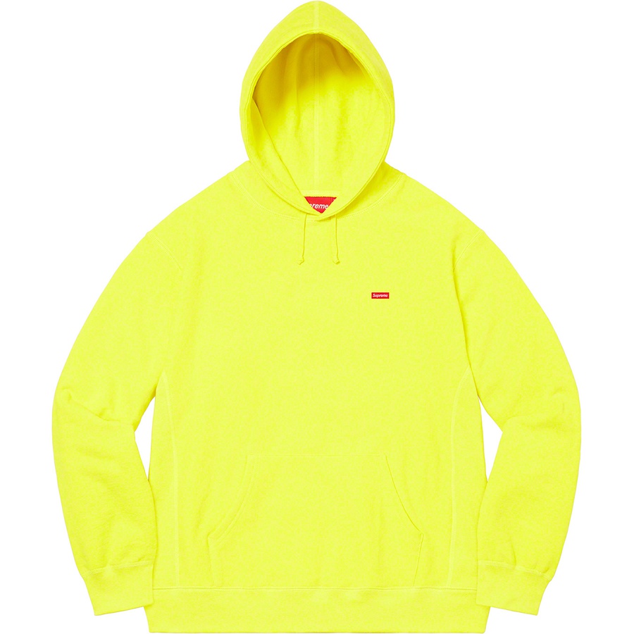 Details on Small Box Hooded Sweatshirt Bright Yellow from spring summer
                                                    2021 (Price is $148)