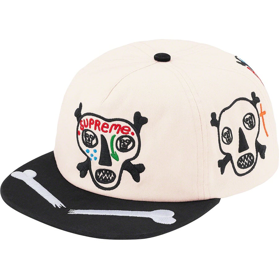 Details on Clayton Patterson Supreme Skulls 5-Panel Stone from spring summer
                                                    2021 (Price is $48)