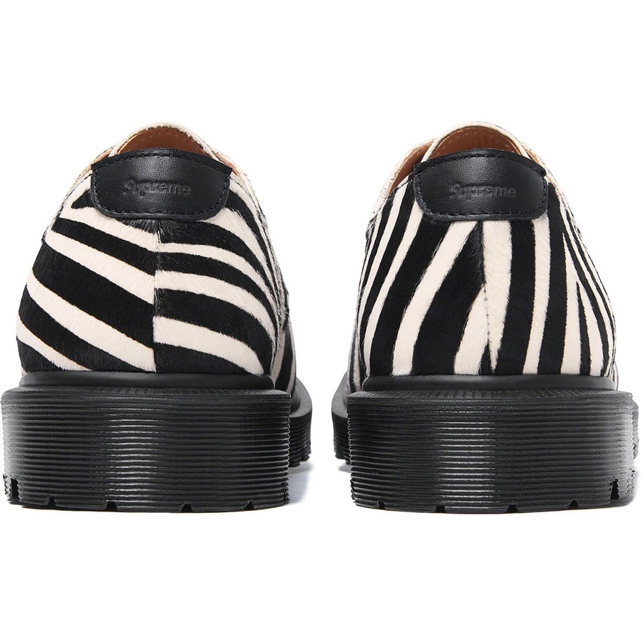 Details on Supreme Dr. Martens Split Toe 5-Eye Shoe Zebra from spring summer
                                                    2021 (Price is $178)