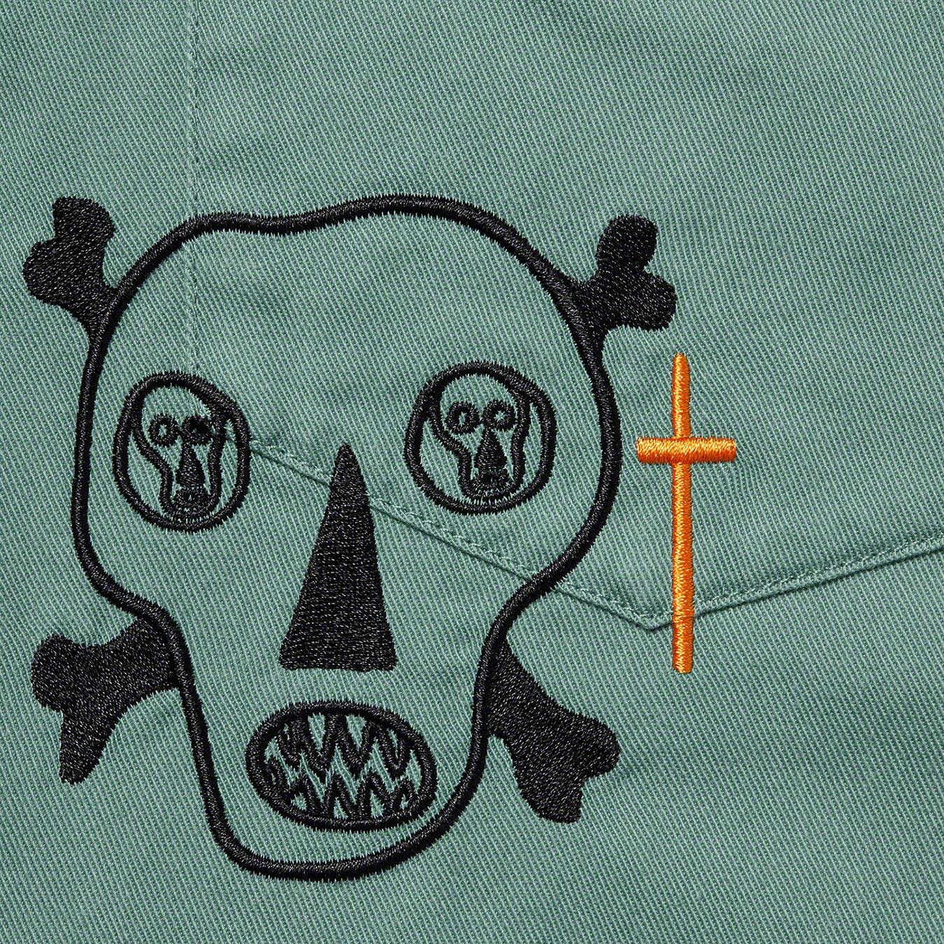 Clayton Patterson/Supreme Skulls Embroidered Work Shirt - Supreme 