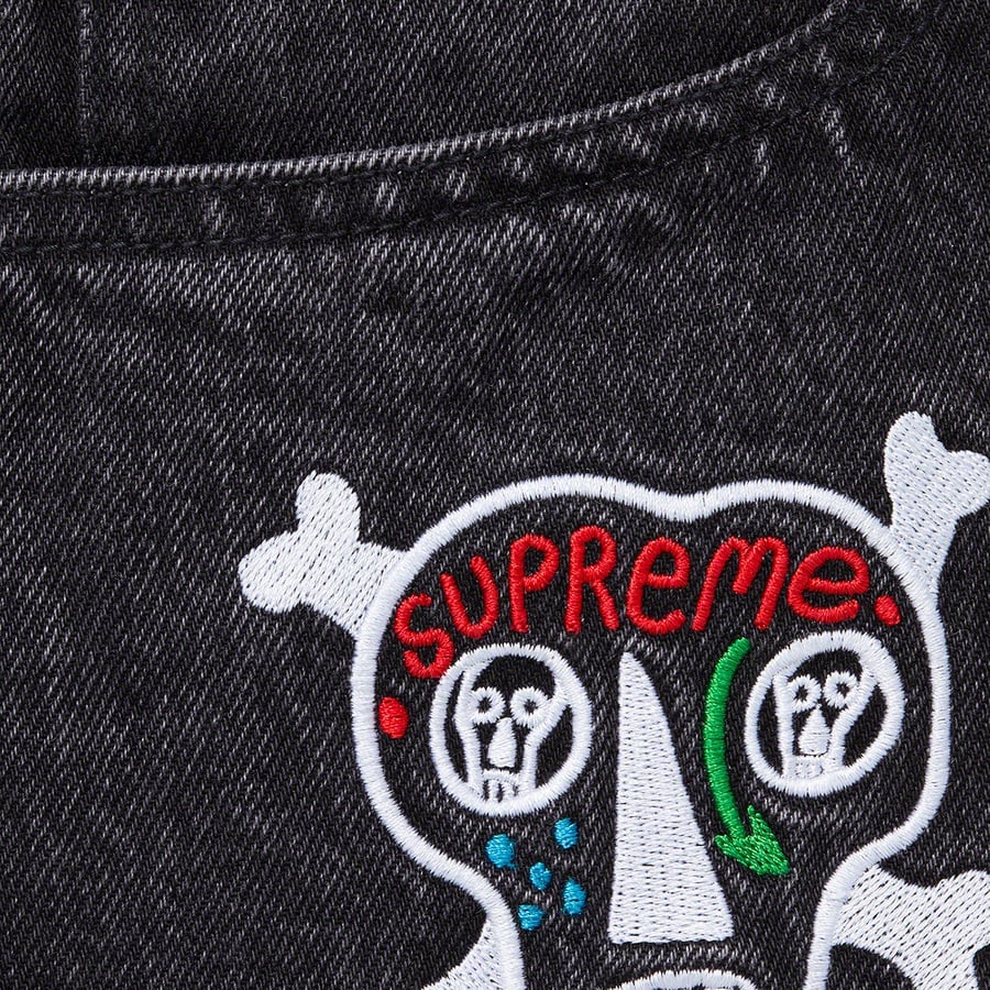 Details on Clayton Patterson Supreme Skulls Embroidered Regular Jean Black from spring summer
                                                    2021 (Price is $198)