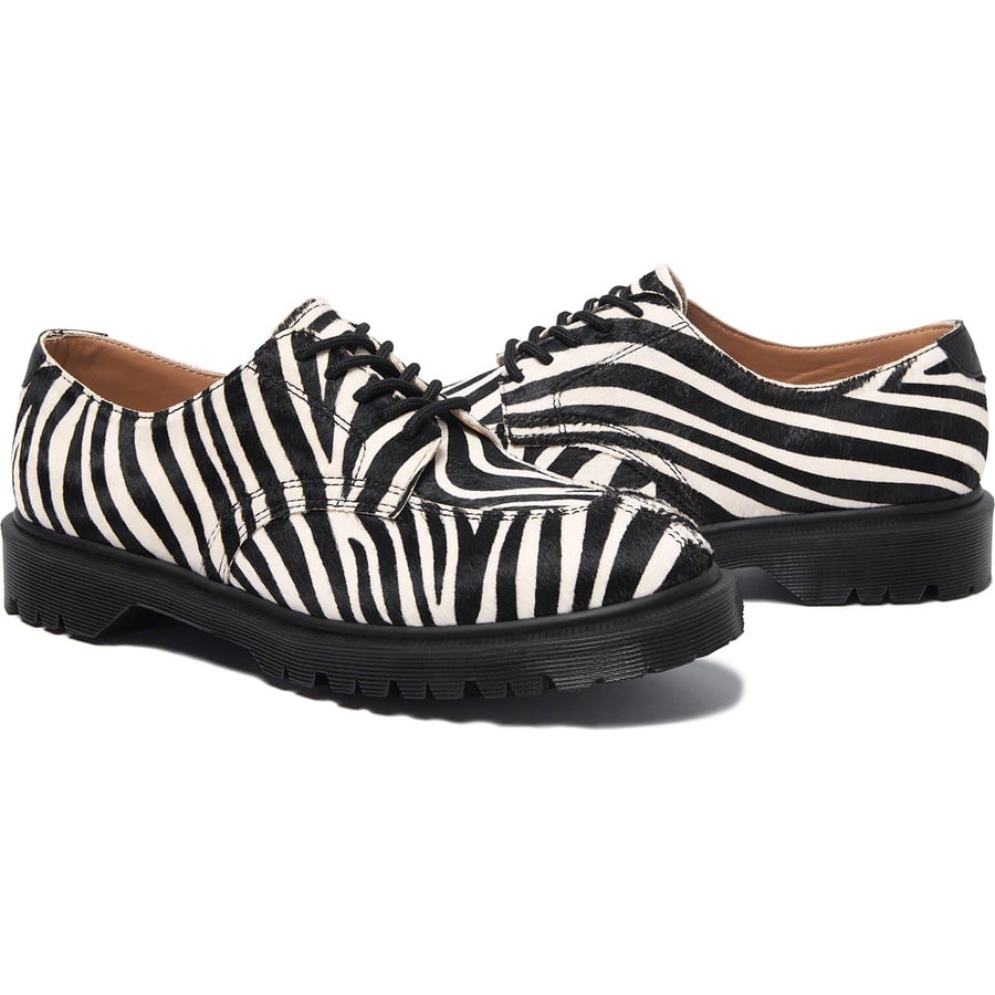 Details on Supreme Dr. Martens Split Toe 5-Eye Shoe Zebra from spring summer
                                                    2021 (Price is $178)