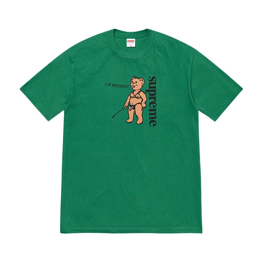 Supreme Not Sorry Tee released during spring summer 21 season