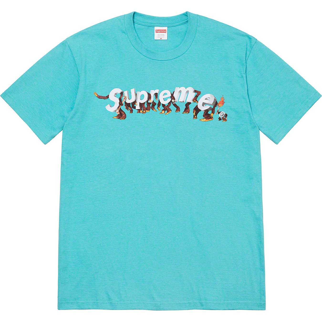 Supreme apes tee light teal L 2021SS