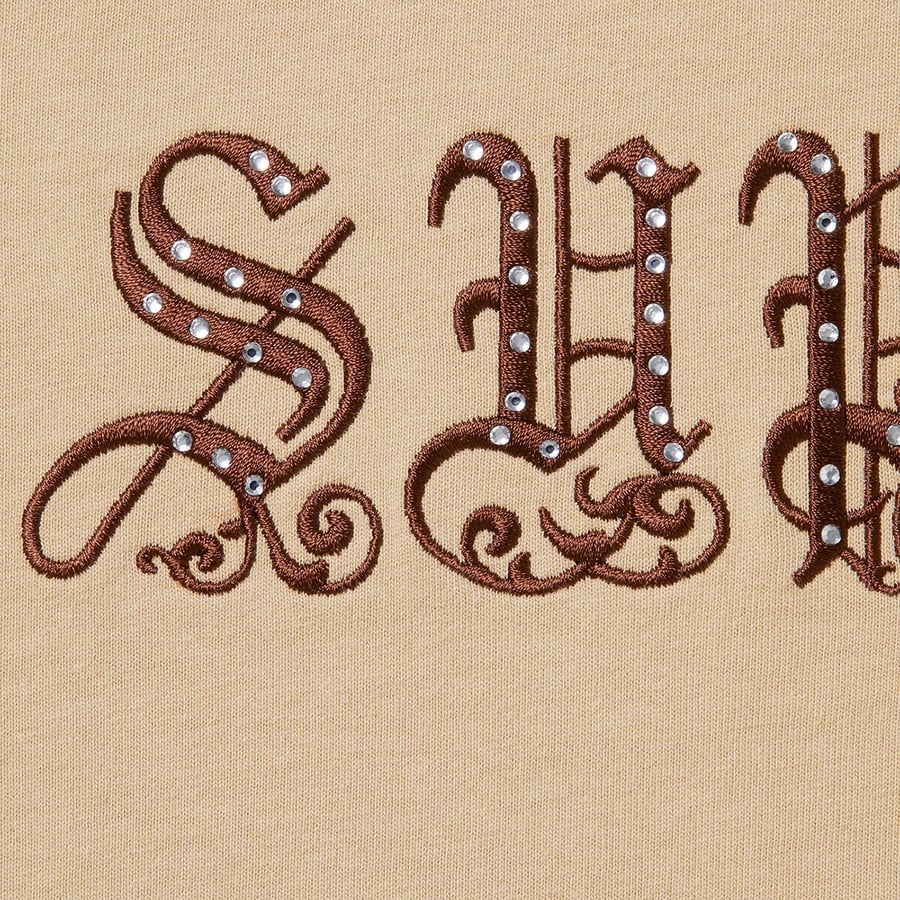 Details on Old English Rhinestone S S Top Tan from spring summer
                                                    2021 (Price is $78)