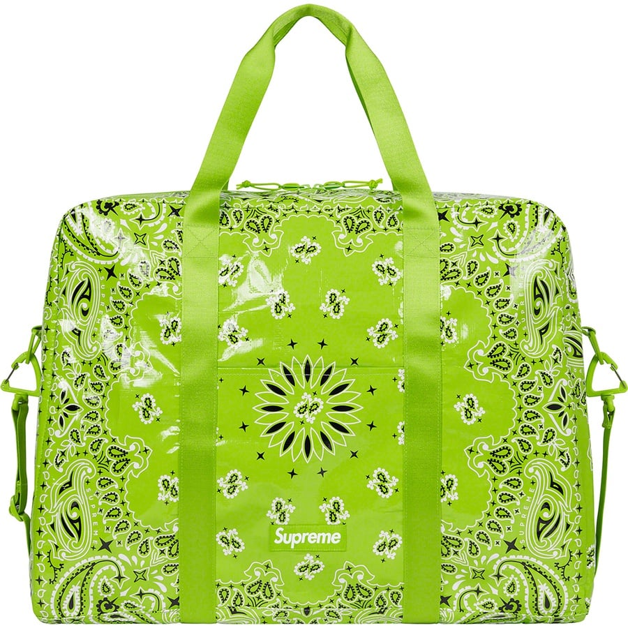 Details on Bandana Tarp Large Duffle Bag Bright Green from spring summer
                                                    2021 (Price is $78)