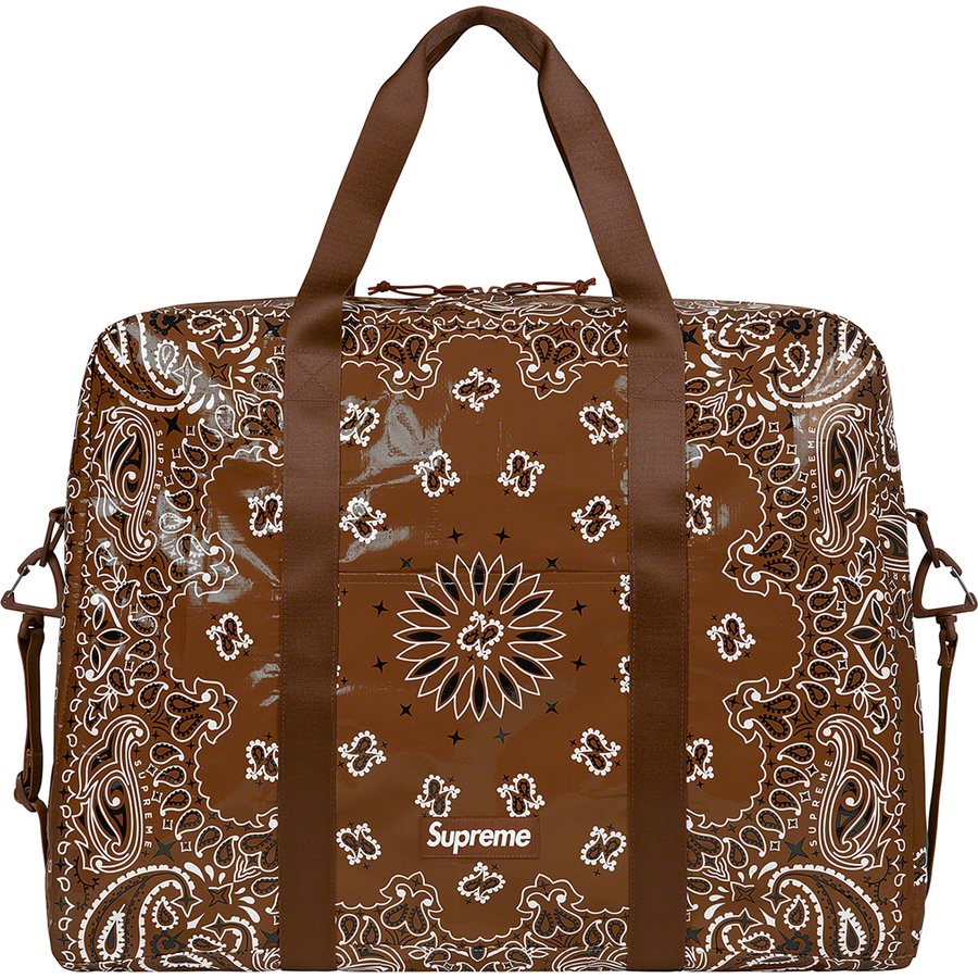 Supreme Bandana Tarp Large Duffle Bag (SS21) - Brown - $78