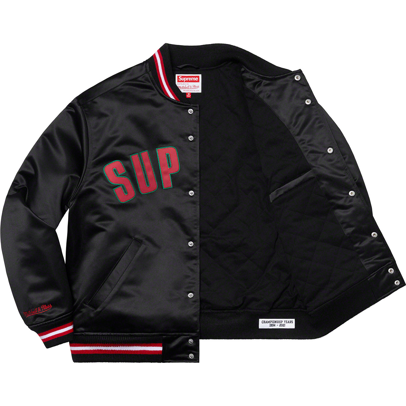 Supreme®/Mitchell & Ness® Satin Varsity Jacket - Supreme Community