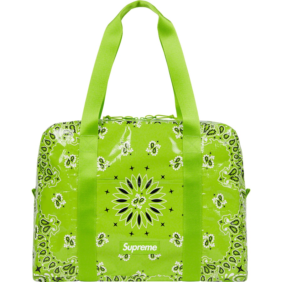 Details on Bandana Tarp Small Duffle Bag Bright Green from spring summer
                                                    2021 (Price is $68)