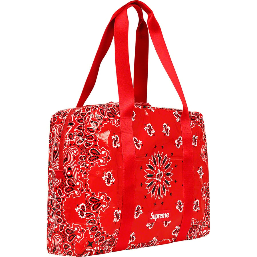 Details on Bandana Tarp Small Duffle Bag Red from spring summer
                                                    2021 (Price is $68)