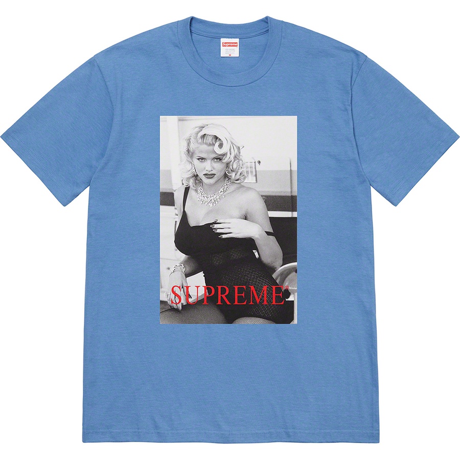Details on Anna Nicole Smith Tee Dusty Light Royal from spring summer 2021 (Price is $48)