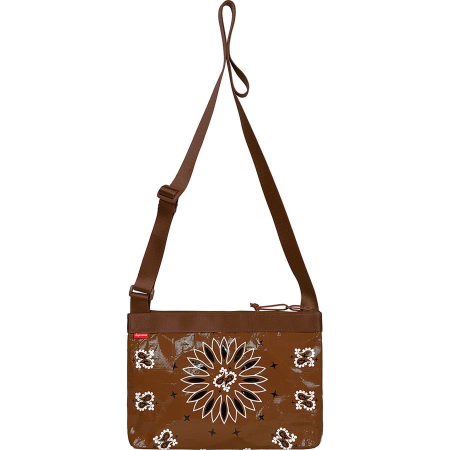 Supreme Bandana Tarp Side Bag (SS21) - Brown - $38
