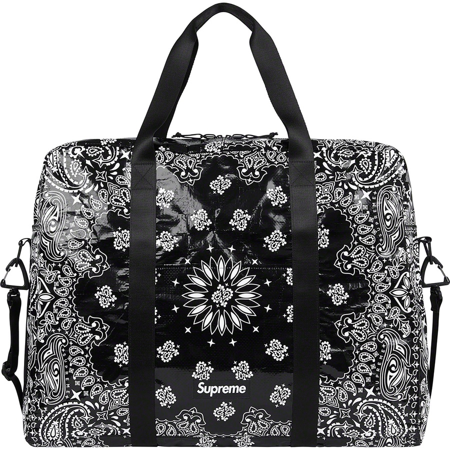 Details on Bandana Tarp Large Duffle Bag Black from spring summer
                                                    2021 (Price is $78)