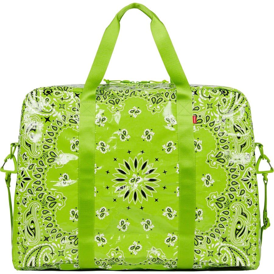 Details on Bandana Tarp Large Duffle Bag Bright Green from spring summer
                                                    2021 (Price is $78)