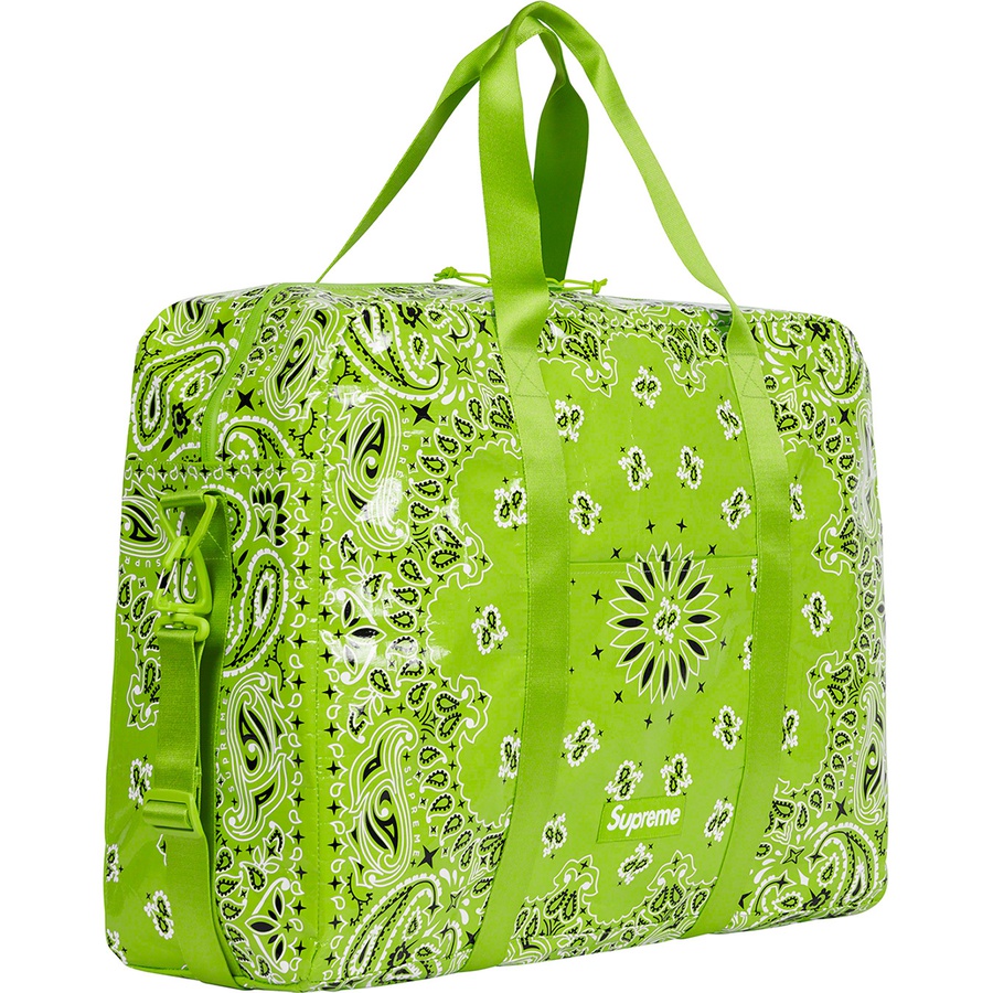 Details on Bandana Tarp Large Duffle Bag Bright Green from spring summer
                                                    2021 (Price is $78)
