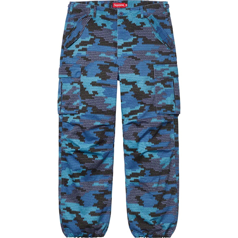 Details on Cargo Pant Blue Camo from spring summer
                                                    2021 (Price is $158)