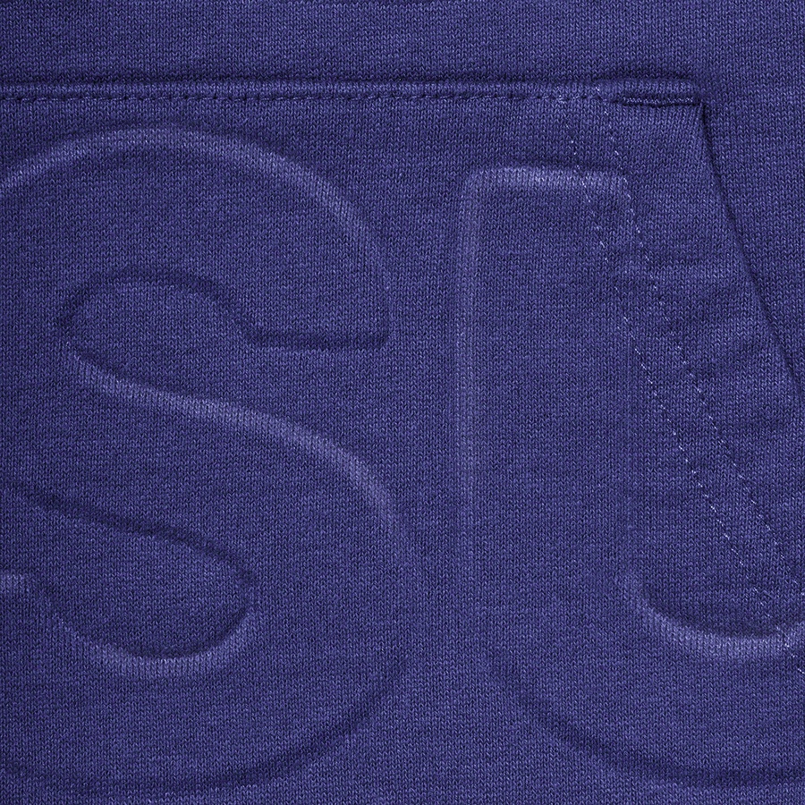 Details on Embossed Logos Hooded Sweatshirt Washed Navy from spring summer
                                                    2021 (Price is $158)